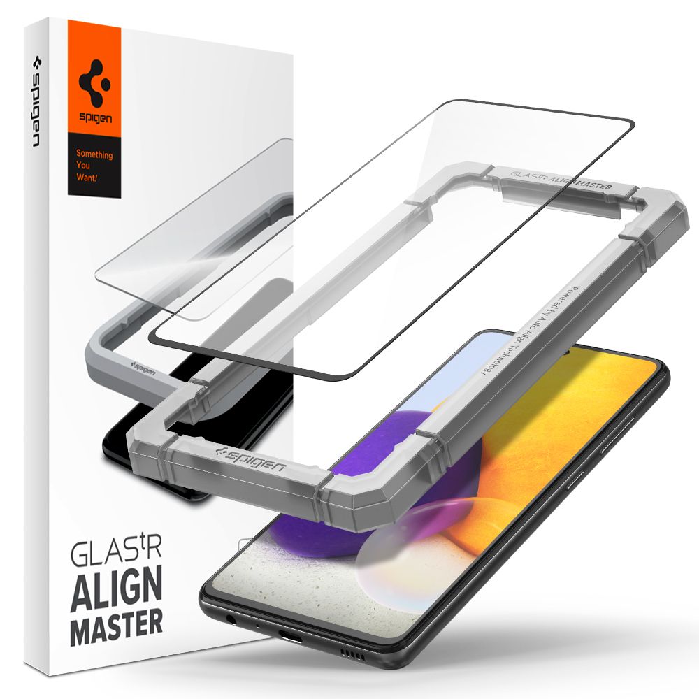 Spigen Samsung Galaxy A52 / A52 5G / A52s 5G FC AlignMaster 2.5D Full Screen Case Friendly Tempered Glass Αντιχαρακτικό Γυαλί Οθόνης 9H - Black