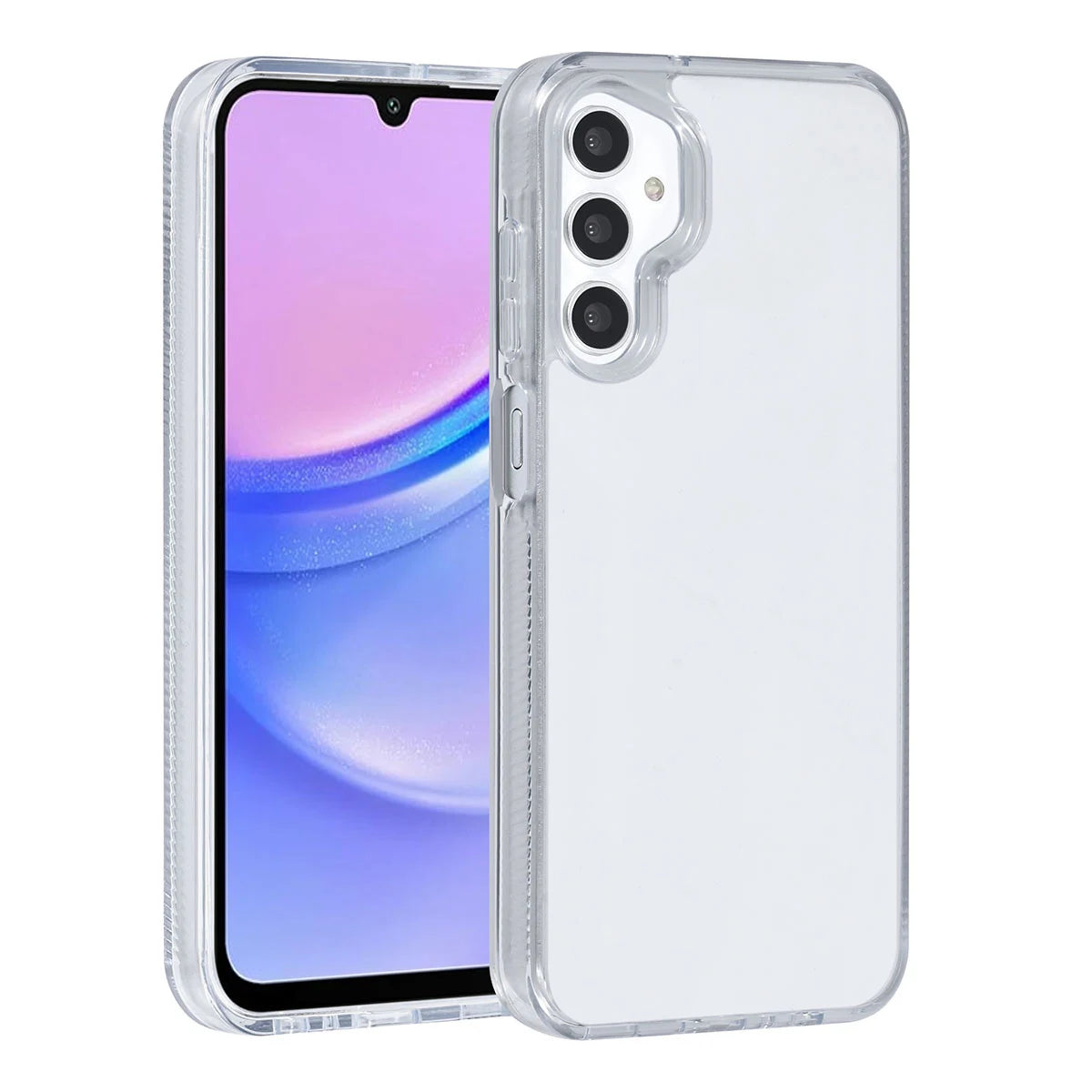 Tuniq Samsung Galaxy A15 4G / A15 5G - Σκληρή Θήκη με Πλαίσιο Σιλικόνης - Ημιδιάφανο Λευκό / Διάφανο