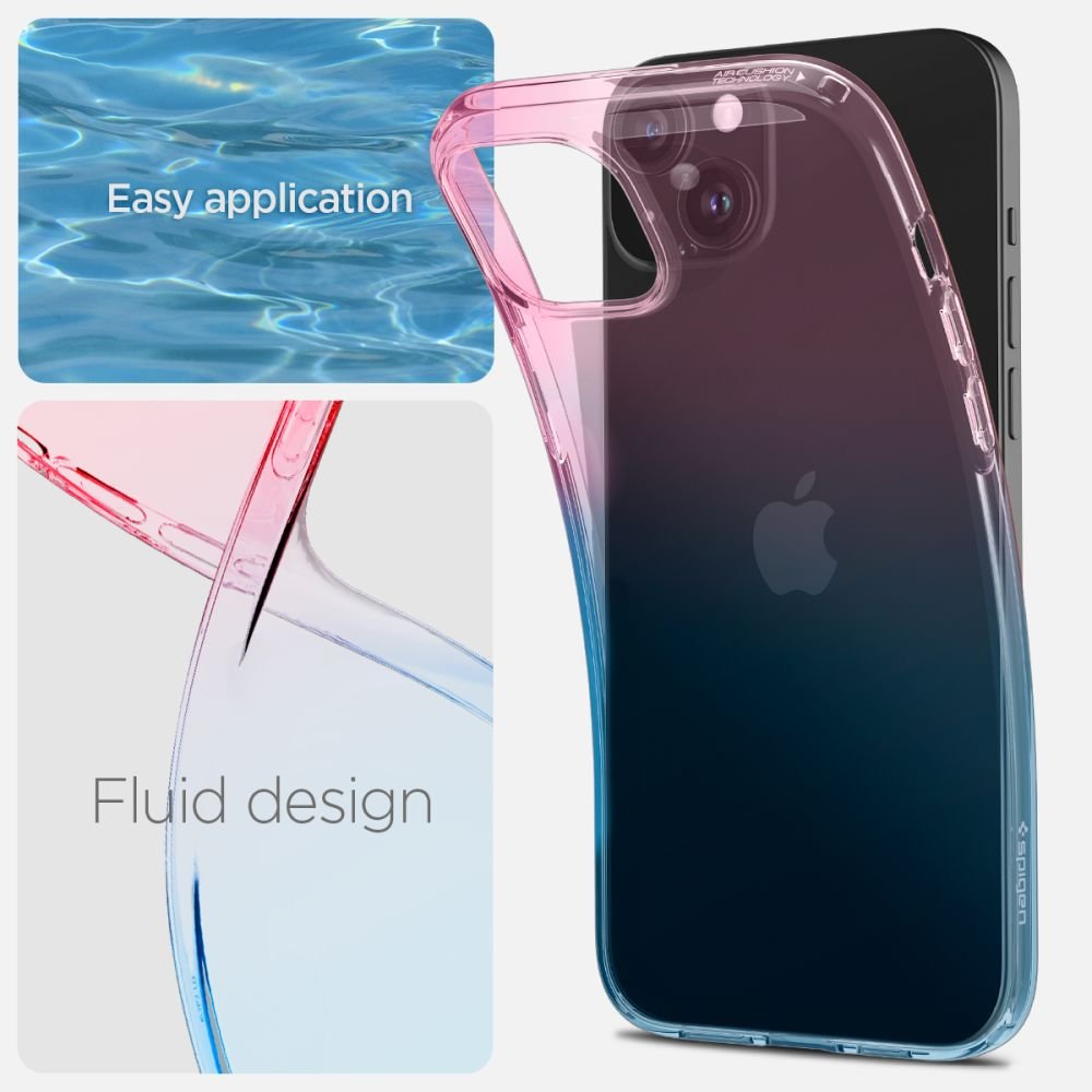 Spigen iPhone 15 Liquid Crystal Θήκη Σιλικόνης - Gradation Pink