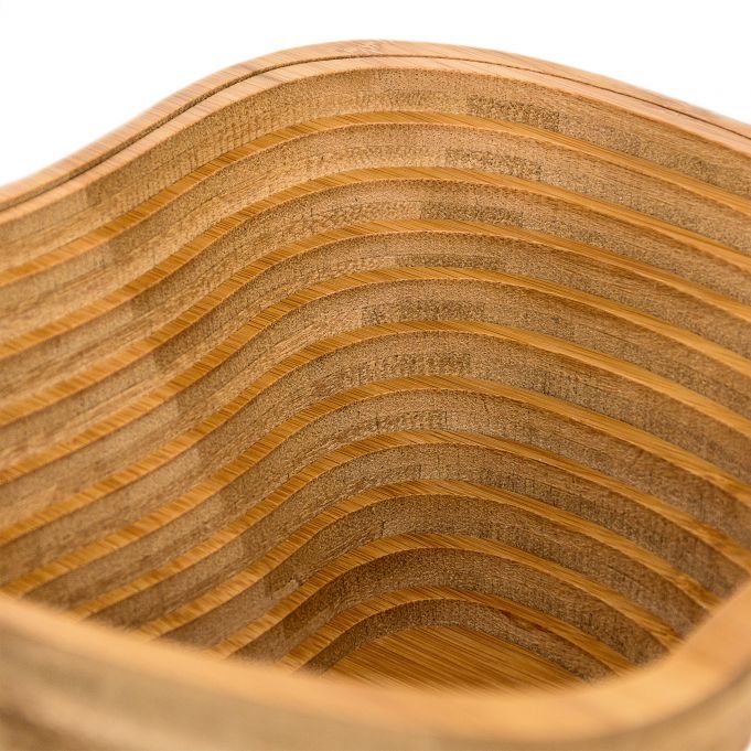 Relaxdays Ξύλινη Πτυσσόμενη Φρουτιέρα από Μπαμπού - Apple - Brown - 4052025191429