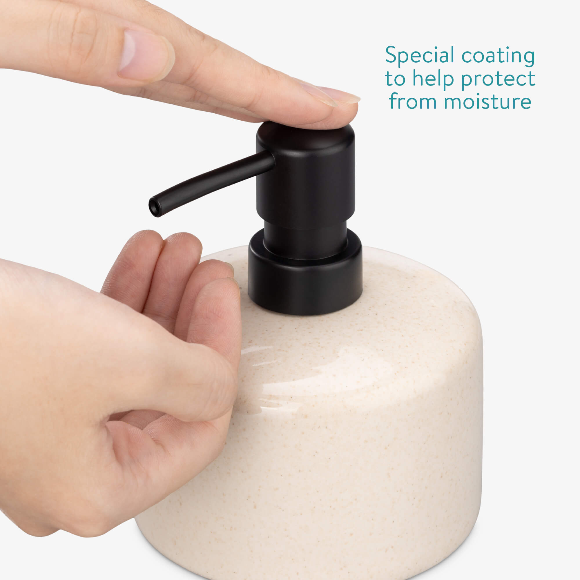 Navaris Κεραμικά Αξεσουάρ Μπάνιου Σετ 3 Τεμαχίων - Sand - 56524.01