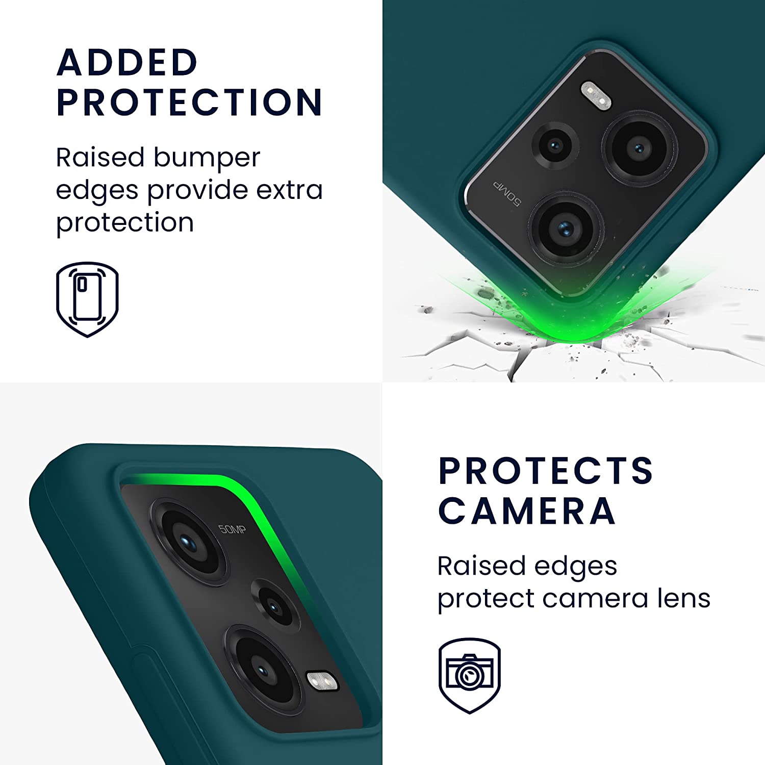 KW Xiaomi Redmi Note 12 Pro Θήκη Σιλικόνης Rubberized TPU - Teal Matte - 60690.57