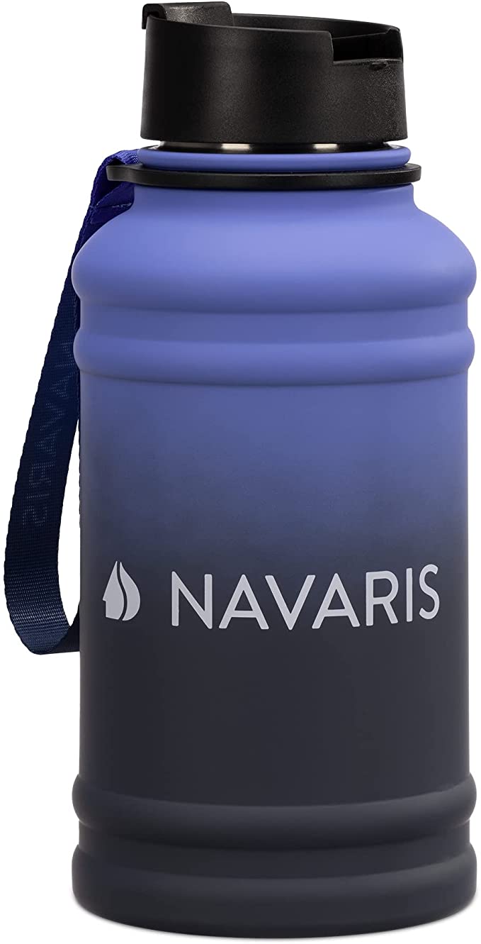 Navaris Μπουκάλι Νερού από Ανοξείδωτο Ατσάλι - 1.3 L - Blue - 52873.04.02