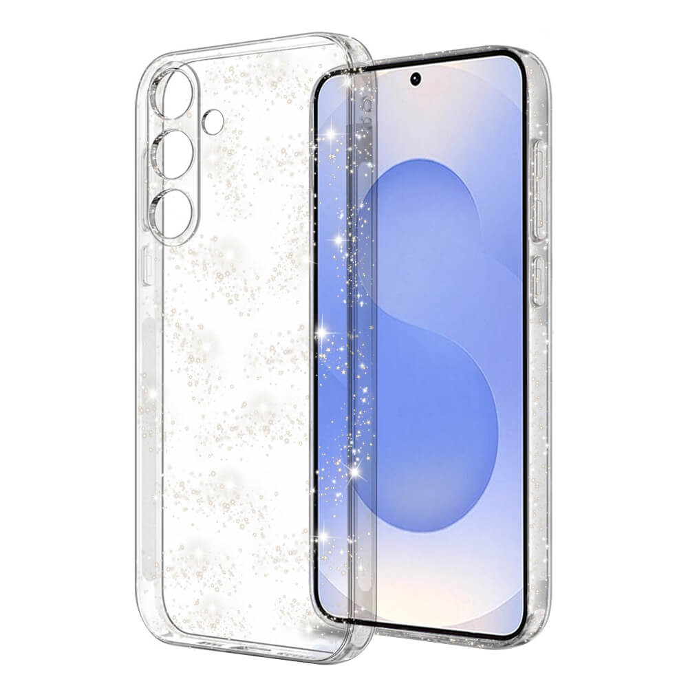 Techsuit Samsung Galaxy S25 - SparkleSkin - Θήκη Σιλικόνης με Glitter - Clear