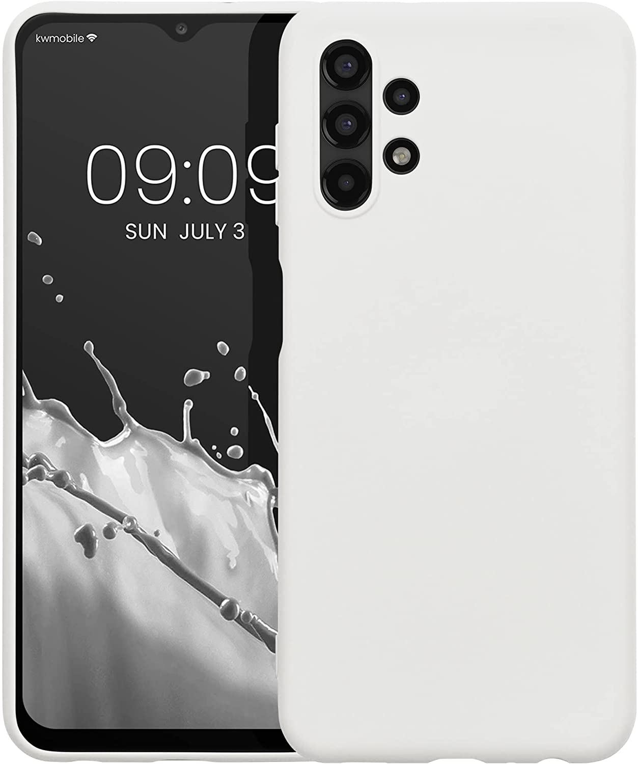 KW Samsung Galaxy A13 4G Θήκη Σιλικόνης Rubberized TPU - White Matte - 58049.48