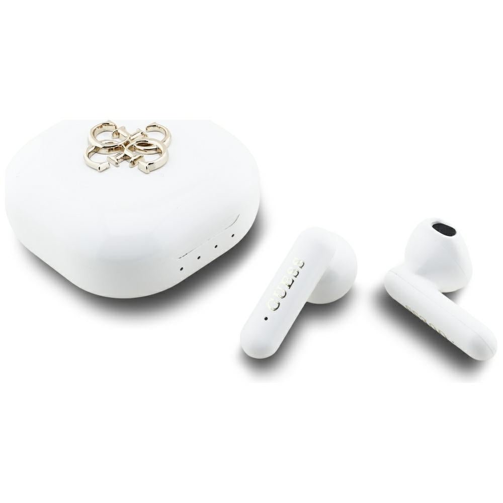 Guess Ασύρματα Bluetooth ακουστικά για Κλήσεις / Μουσική - 4G Metal Logo - White