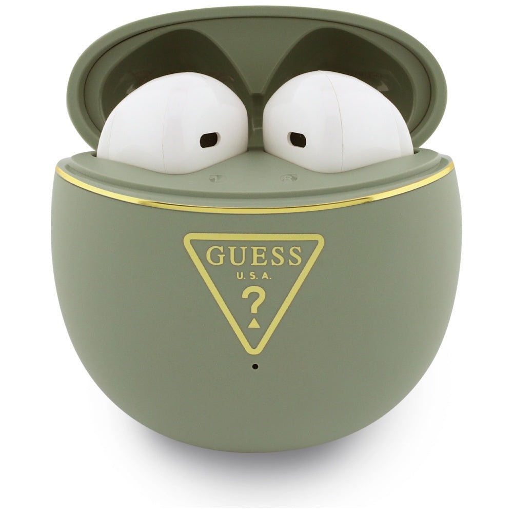 Guess Ασύρματα Bluetooth Aκουστικά για Κλήσεις / Μουσική - Gold Line Triangle - Khaki