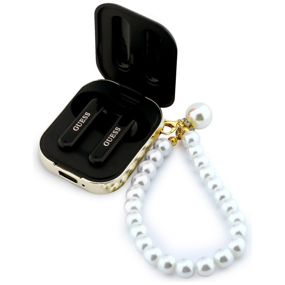 Guess Ασύρματα Bluetooth Ακουστικά για Κλήσεις / Μουσική - Pearl Strap TWS - Black