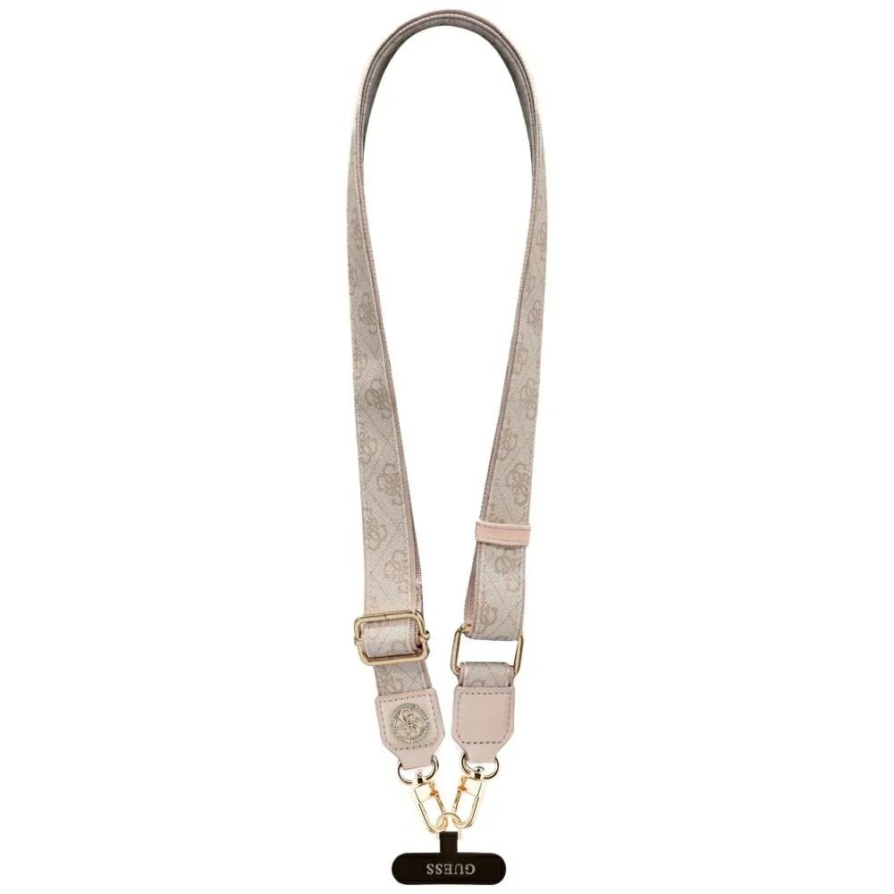 Guess CBDY 4G Tether Patch Strass Metal Logo - Universal Λουράκι για Θήκη Κινητού - Pink