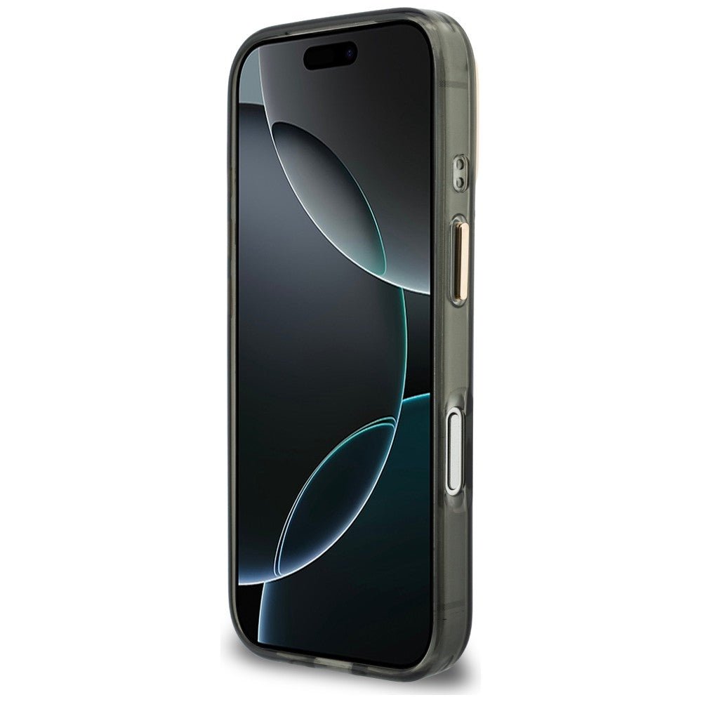 Guess iPhone 17 Pro / iPhone 18 Pro - Σκληρή Θήκη με Πλαίσιο Σιλικόνης - IML 4G Script Metal - Black