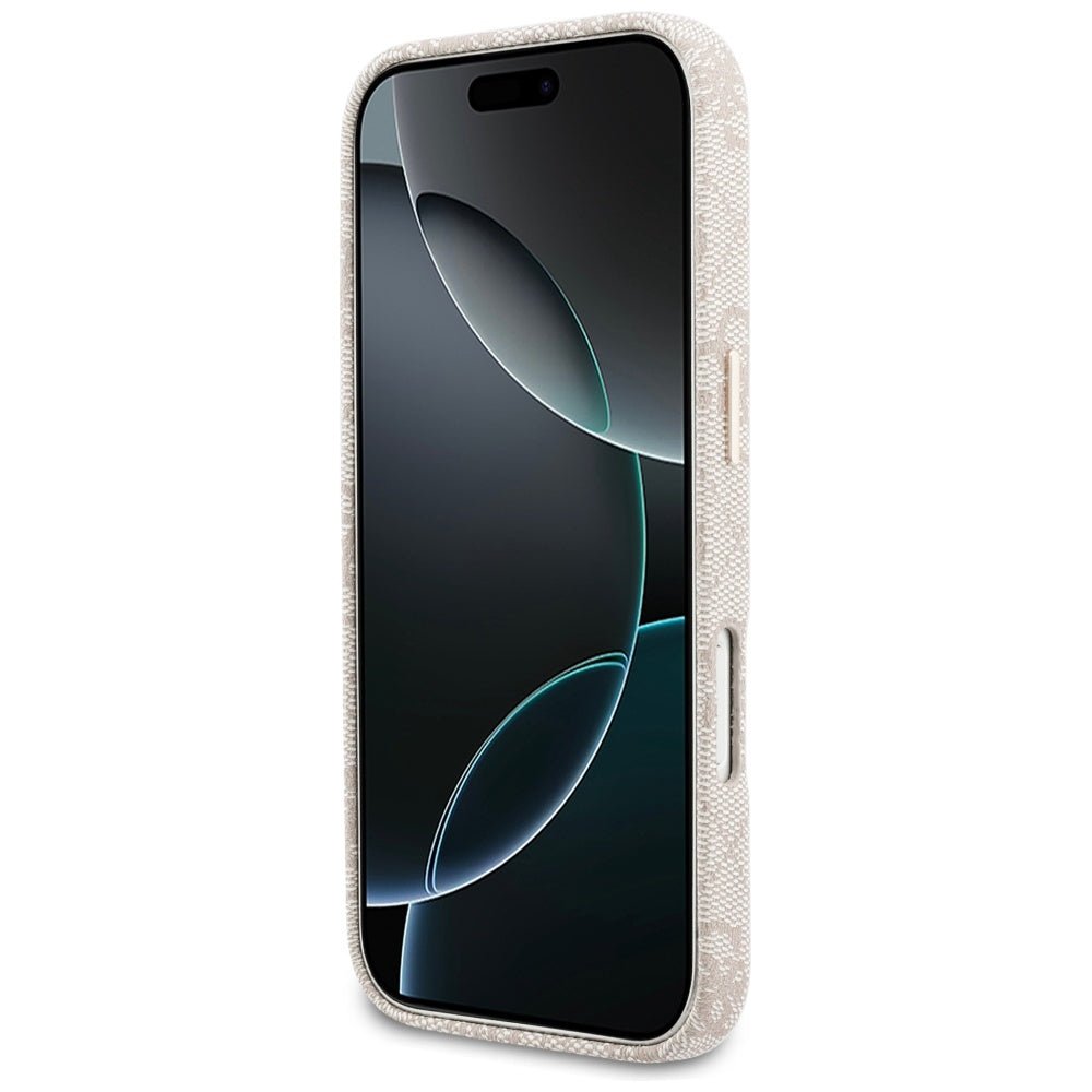 Guess iPhone 17 Pro Max - Σκληρή Θήκη με Πλαίσιο Σιλικόνης και MagSafe - 4G Script MagSafe - Pink