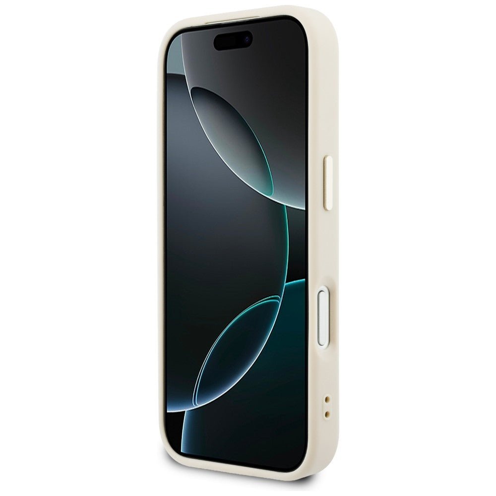 Guess iPhone 17 Pro - Θήκη με Επένδυση Συνθετικού Δέρματος - Perforated 4G MagSafe - Beige