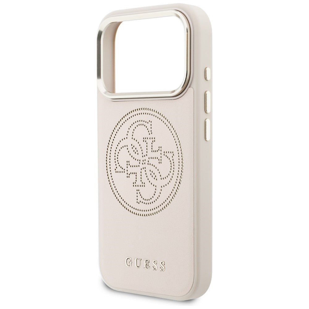 Guess iPhone 17 Pro - Θήκη με Επένδυση Συνθετικού Δέρματος - Perforated 4G MagSafe - Pink