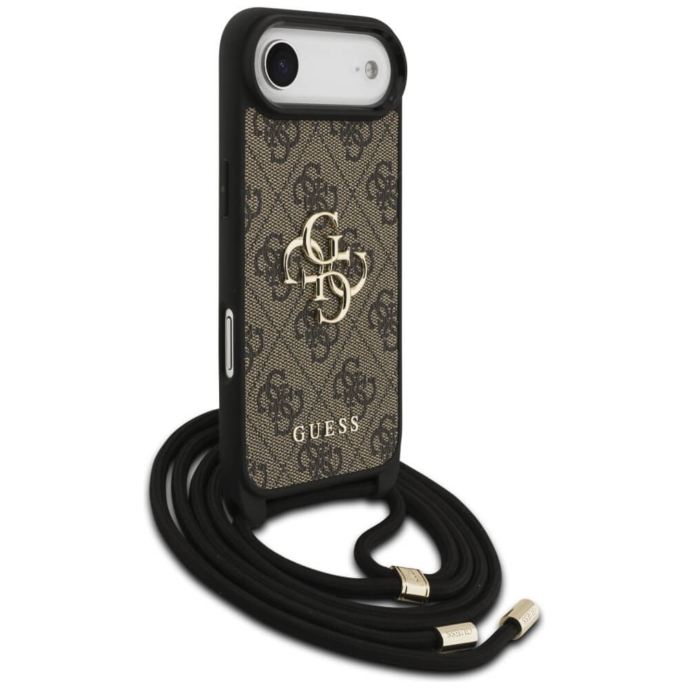 Guess iPhone Air - 4G Big Logo Cord Stap Crossbody - Θήκη με Επένδυση Συνθετικού Δέρματος και Λουράκι - Brown