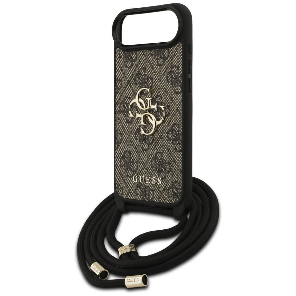 Guess iPhone Air - 4G Big Logo Cord Stap Crossbody - Θήκη με Επένδυση Συνθετικού Δέρματος και Λουράκι - Brown