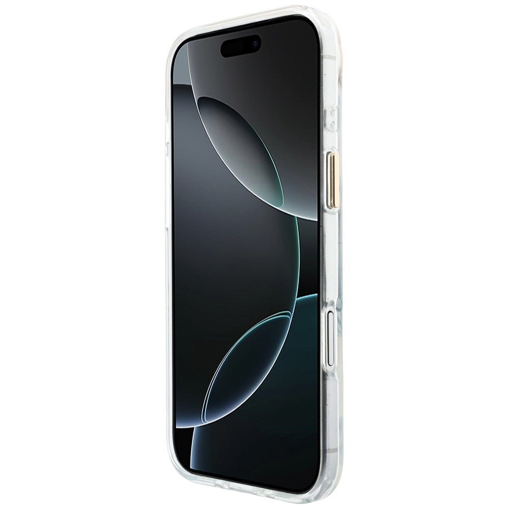Guess iPhone Air - Σκληρή Θήκη με Πλαίσιο Σιλικόνης και MagSafe - IML Script Metal MagSafe - Clear
