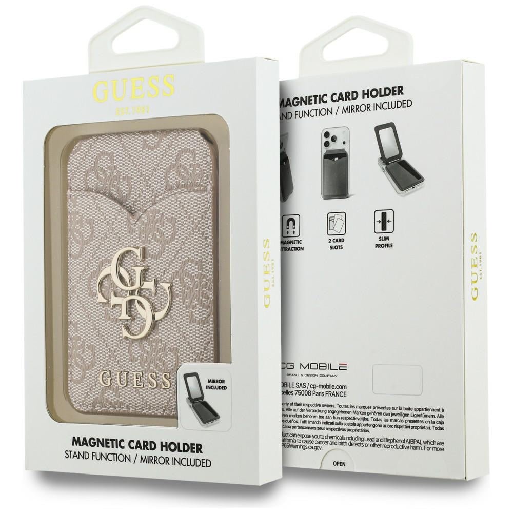 Guess Μαγνητική MagSafe Θήκη για Κάρτες / Stand με Καθρέφτη - 4G Stand and Mirror - Pink