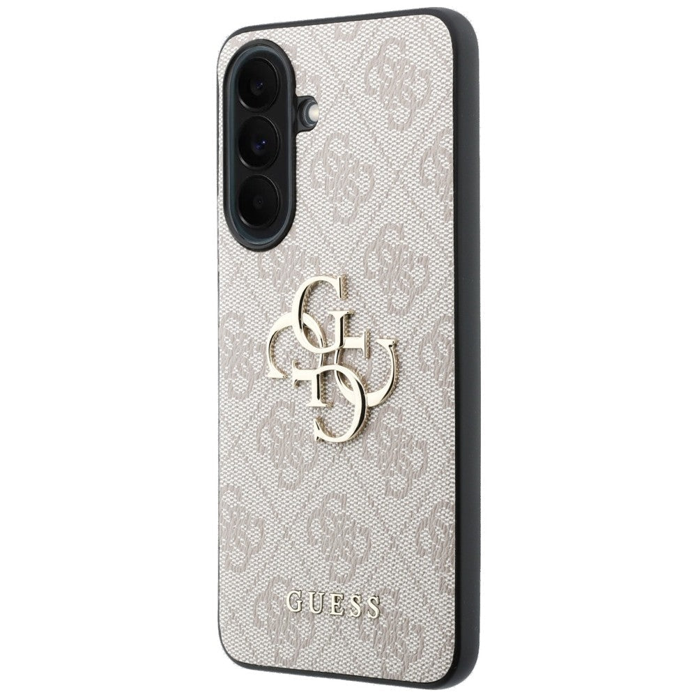Guess Samsung Galaxy A37 5G - 4G Big Metal Logo - Θήκη με Επένδυση Συνθετικού Δέρματος - Pink