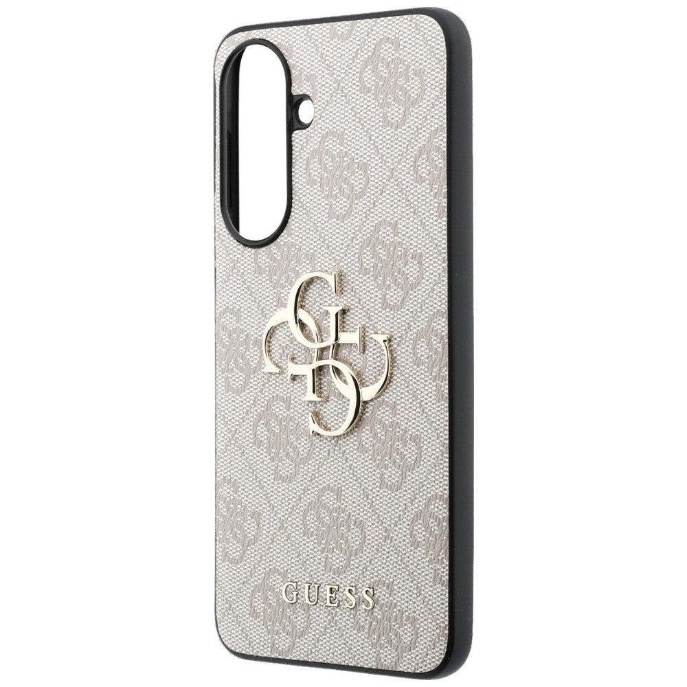 Guess Samsung Galaxy A37 5G - 4G Big Metal Logo - Θήκη με Επένδυση Συνθετικού Δέρματος - Pink