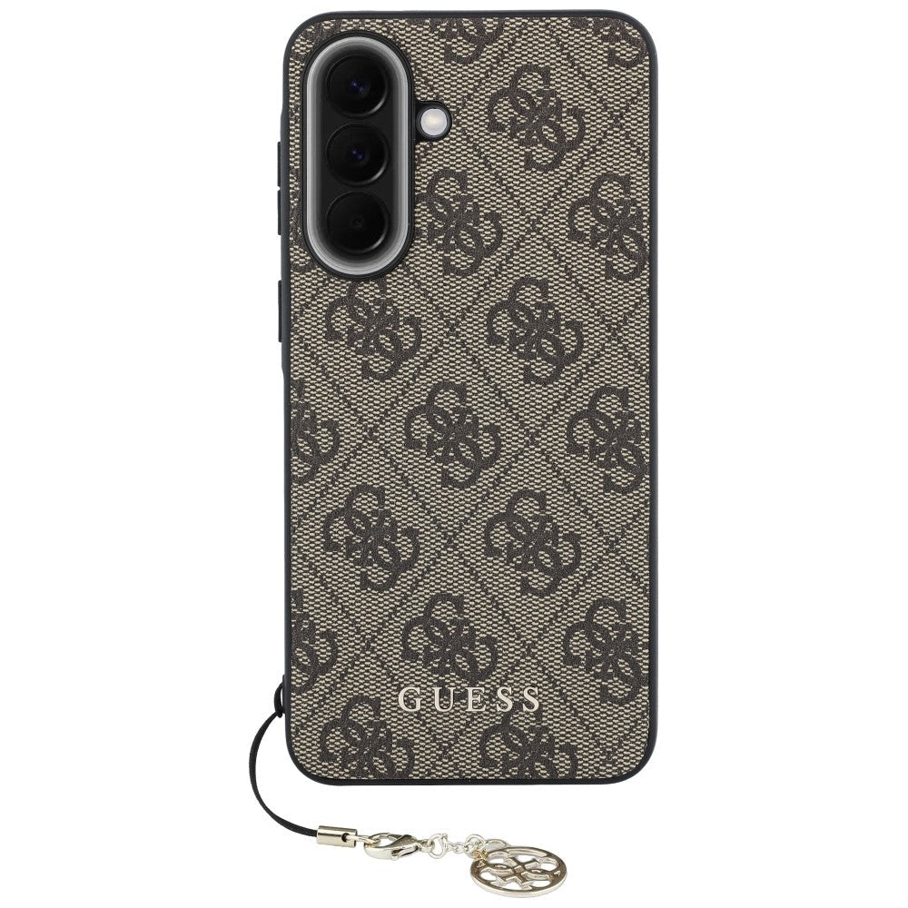 Guess Samsung Galaxy A37 5G - Θήκη με Επένδυση Συνθετικού Δέρματος - 4G Charms - Brown