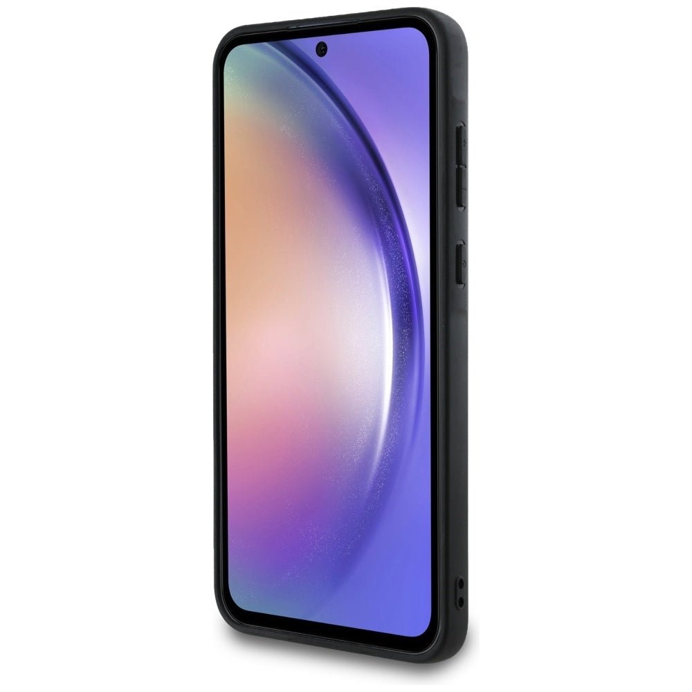 Guess Samsung Galaxy A55 5G - 4G Big Metal Logo - Θήκη με Επένδυση Συνθετικού Δέρματος - Pink - GUHCSA554GMGGR