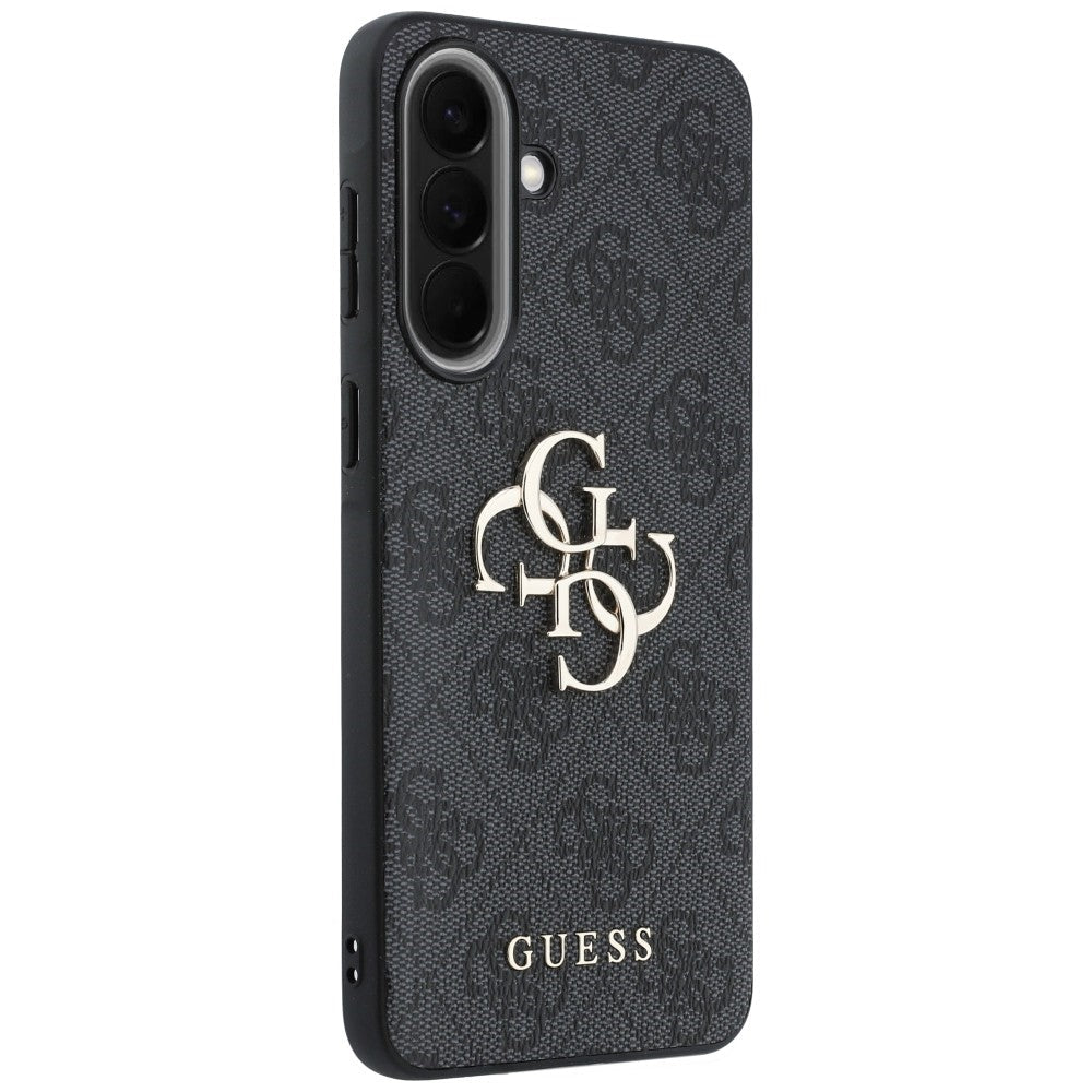 Guess Samsung Galaxy A57 5G - 4G Big Metal Logo - Θήκη με Επένδυση Συνθετικού Δέρματος - Black