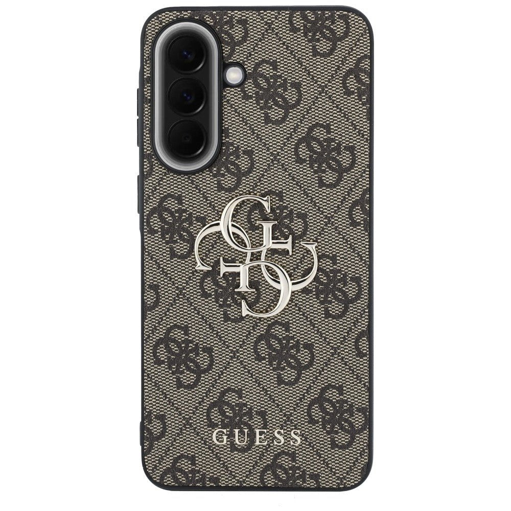 Guess Samsung Galaxy A57 5G - 4G Big Metal Logo - Θήκη με Επένδυση Συνθετικού Δέρματος - Brown