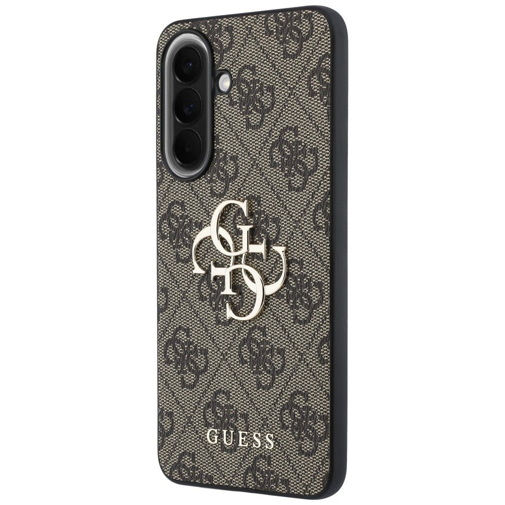 Guess Samsung Galaxy A57 5G - 4G Big Metal Logo - Θήκη με Επένδυση Συνθετικού Δέρματος - Brown