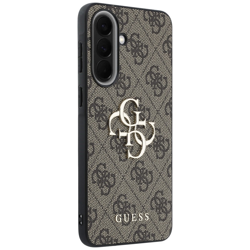 Guess Samsung Galaxy A57 5G - 4G Big Metal Logo - Θήκη με Επένδυση Συνθετικού Δέρματος - Brown