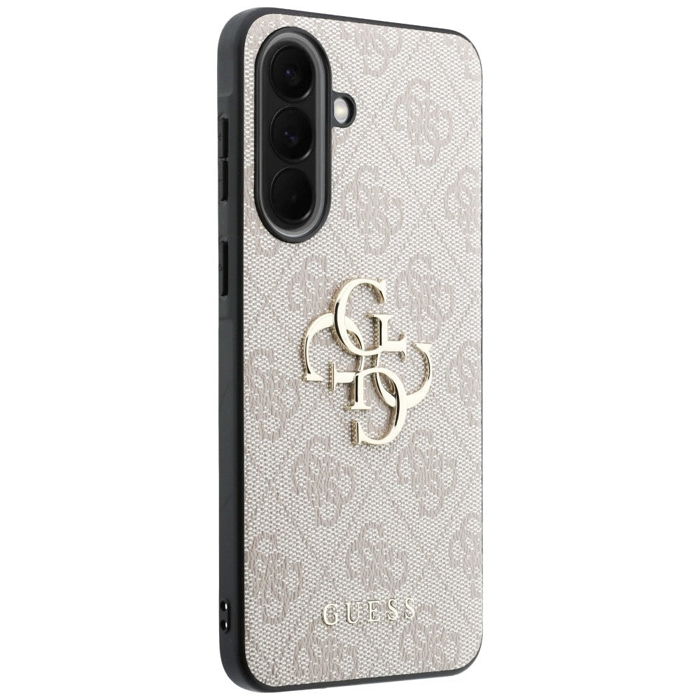 Guess Samsung Galaxy A57 5G - 4G Big Metal Logo - Θήκη με Επένδυση Συνθετικού Δέρματος - Pink