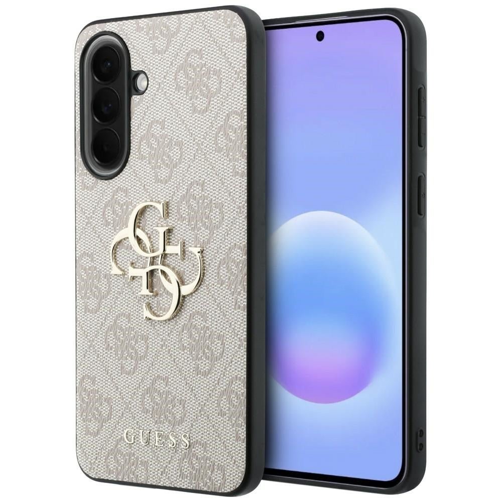 Guess Samsung Galaxy A57 5G - 4G Big Metal Logo - Θήκη με Επένδυση Συνθετικού Δέρματος - Pink