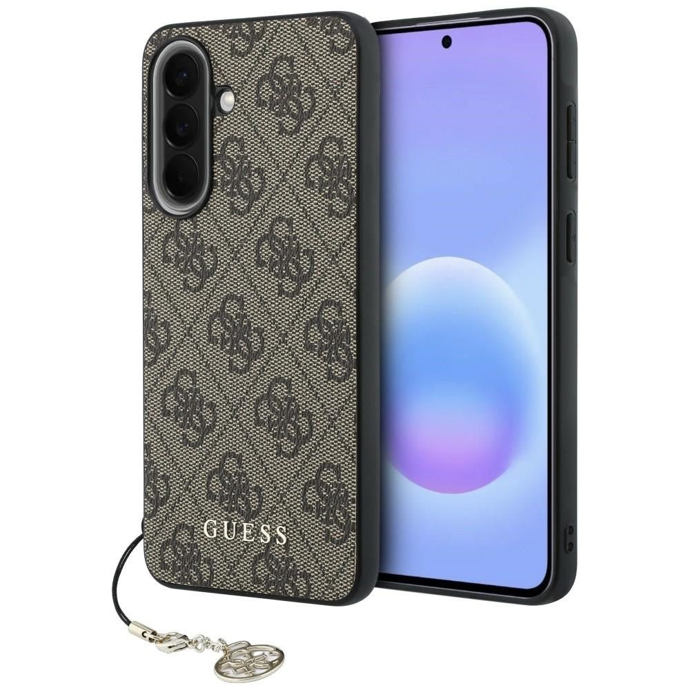 Guess Samsung Galaxy A57 5G - Θήκη με Επένδυση Συνθετικού Δέρματος - 4G Charms - Brown