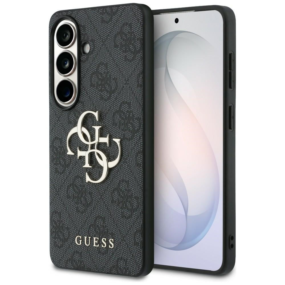Guess Samsung Galaxy S26 - Σκληρή Θήκη με Πλαίσιο Σιλικόνης και Επένδυση Συνθετικού Δέρματος - 4G Big Metal Logo - Black