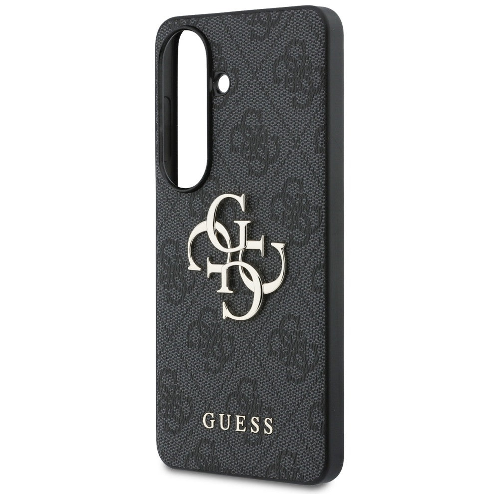 Guess Samsung Galaxy S26 - Σκληρή Θήκη με Πλαίσιο Σιλικόνης και Επένδυση Συνθετικού Δέρματος - 4G Big Metal Logo - Black
