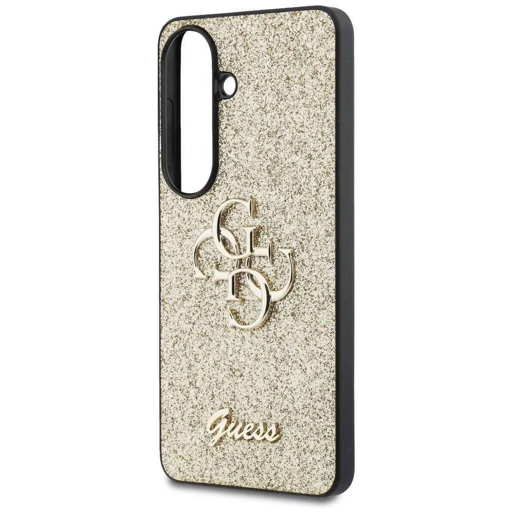 Guess Samsung Galaxy S26 - Σκληρή Θήκη Glitter με Πλαίσιο Σιλικόνης - Fixed Glitter Big 4G - Gold