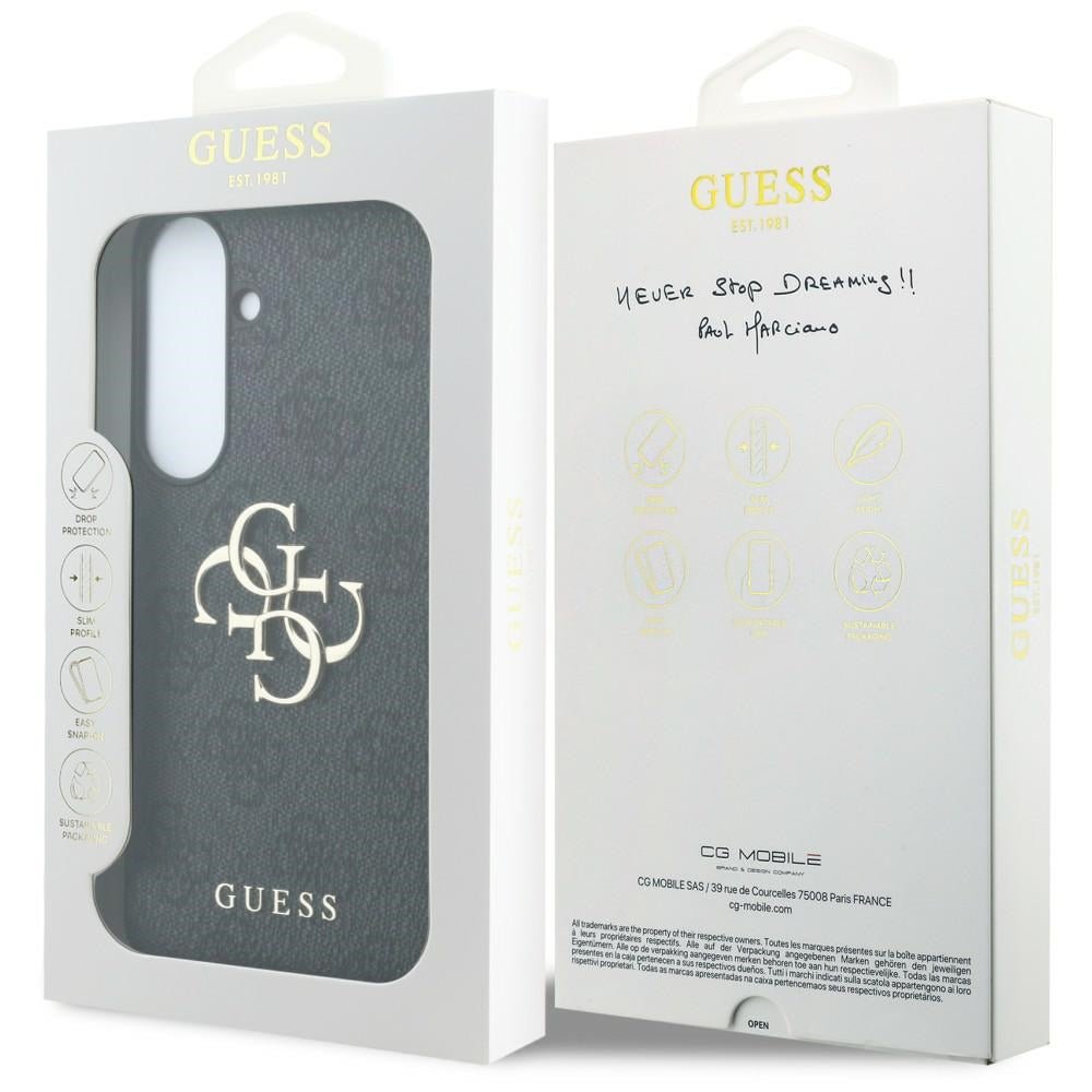 Guess Samsung Galaxy S26 FE - Θήκη με Επένδυση Συνθετικού Δέρματος - Leather 4G Metal Logo - Black