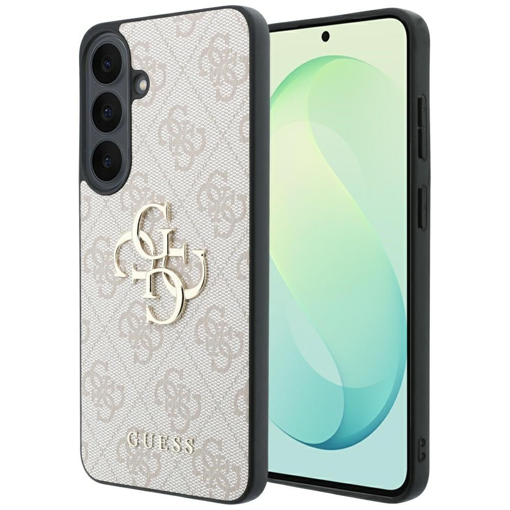 Guess Samsung Galaxy S26 FE - Θήκη με Επένδυση Συνθετικού Δέρματος - Leather 4G Metal Logo - Pink