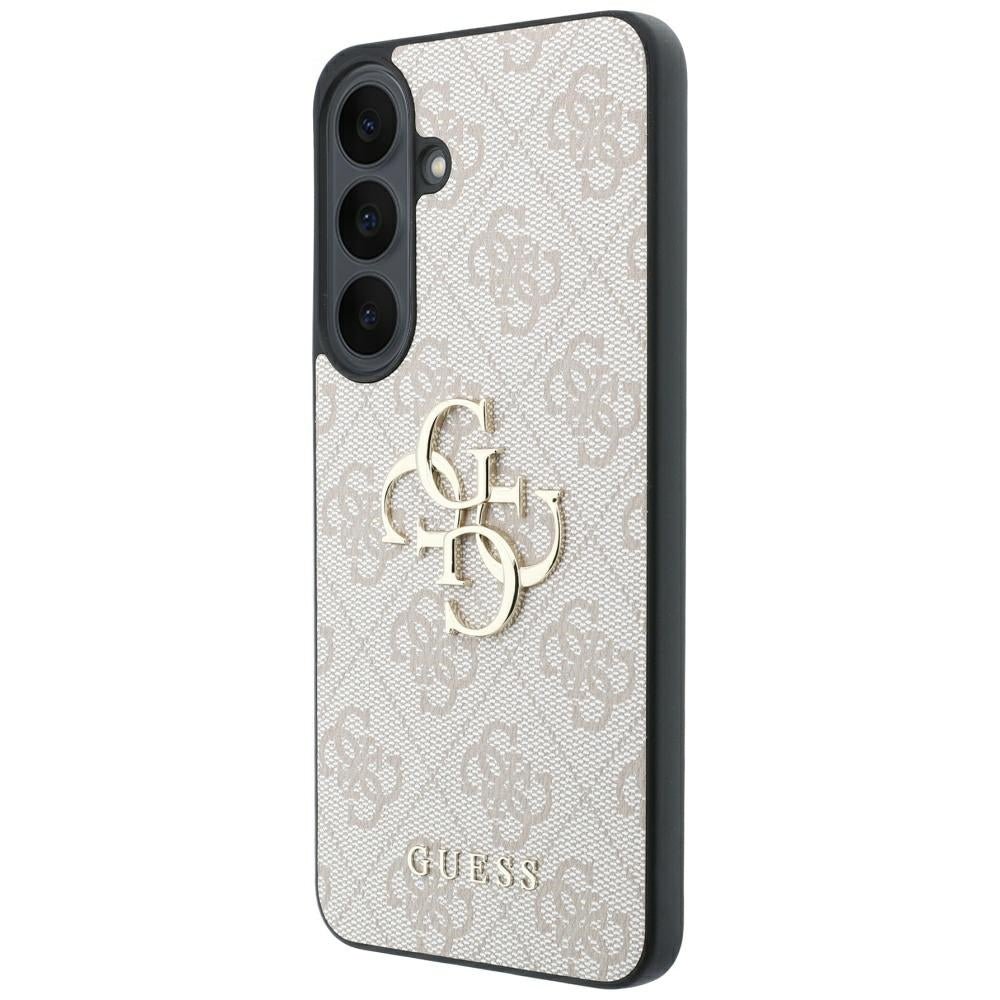 Guess Samsung Galaxy S26 FE - Θήκη με Επένδυση Συνθετικού Δέρματος - Leather 4G Metal Logo - Pink