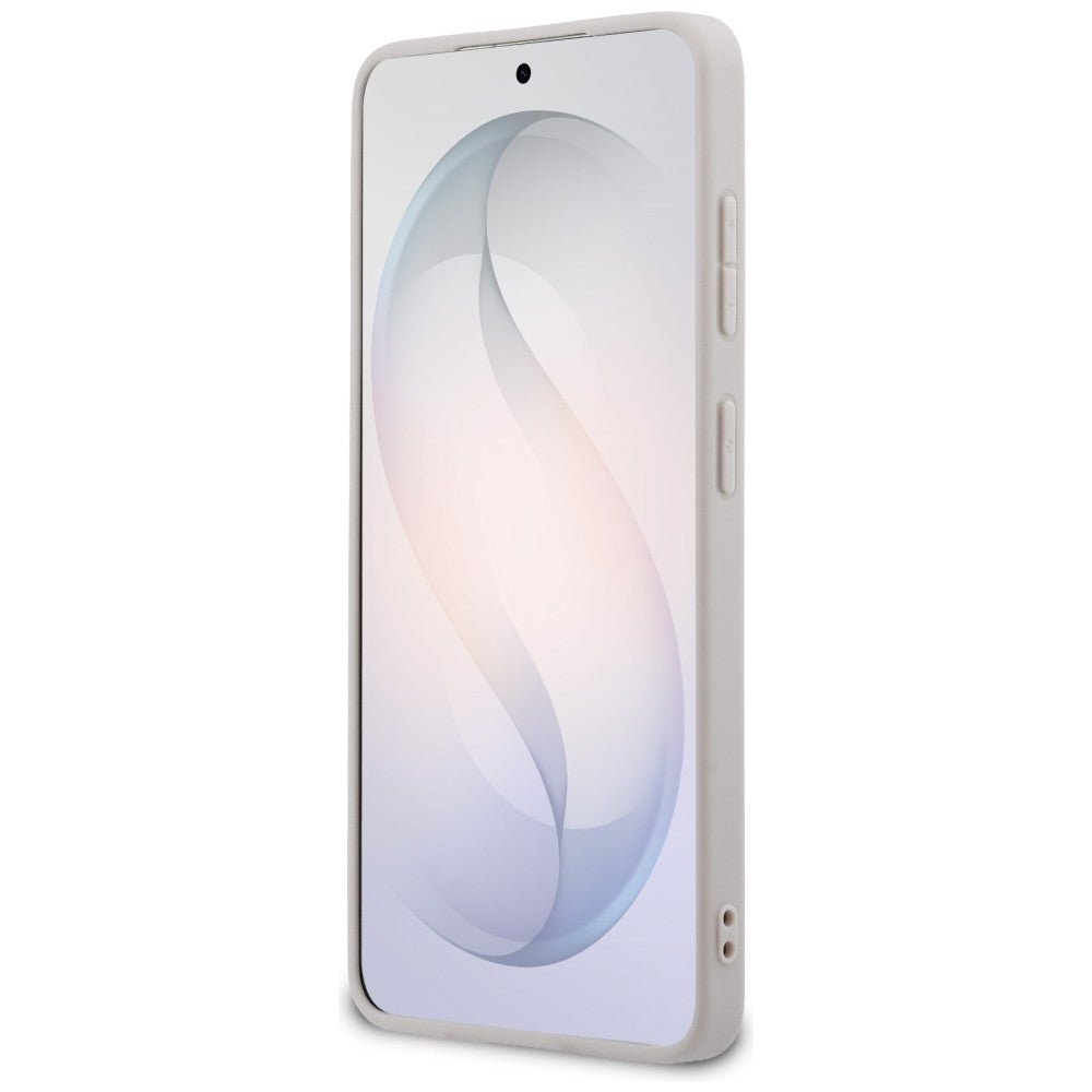 Guess Samsung Galaxy S26 Plus - Σκληρή Θήκη με Πλαίσιο Σιλικόνης και Επένδυση Συνθετικού Δέρματος - 4G Big Metal Logo - Pink