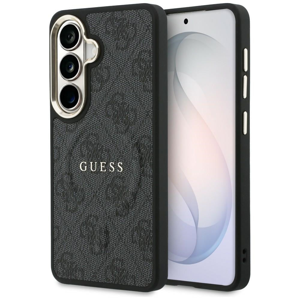 Guess Samsung Galaxy S26 Plus - Σκληρή Θήκη με Πλαίσιο Σιλικόνης και MagSafe - 4G Embossed Ring - Black