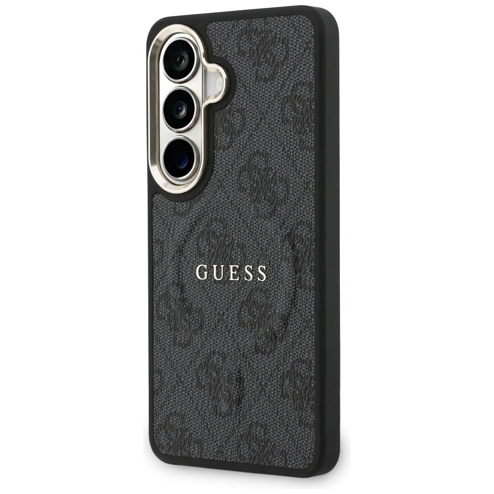 Guess Samsung Galaxy S26 - Σκληρή Θήκη με Πλαίσιο Σιλικόνης και MagSafe - 4G Embossed Ring - Black