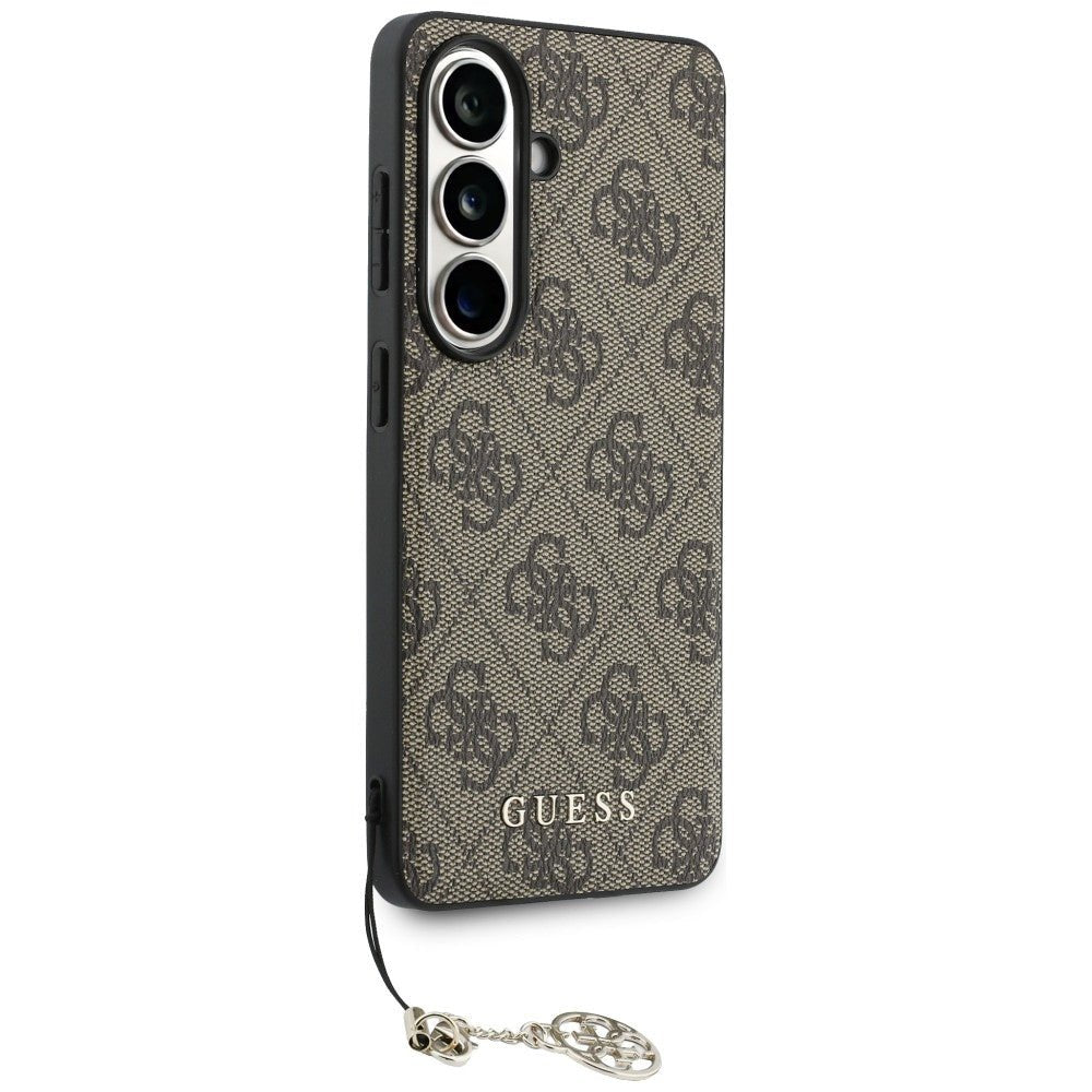Guess Samsung Galaxy S26 - Θήκη με Επένδυση Συνθετικού Δέρματος και MagSafe - 4G Classic Logo Charm MagSafe - Brown