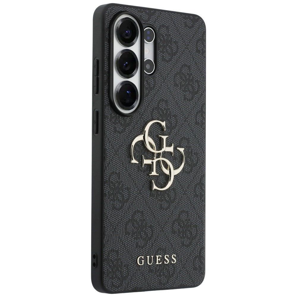 Guess Samsung Galaxy S26 Ultra - Σκληρή Θήκη με Πλαίσιο Σιλικόνης και Επένδυση Συνθετικού Δέρματος - 4G Big Metal Logo - Black