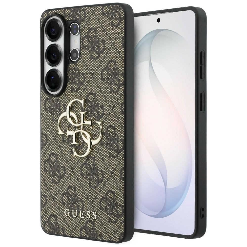 Guess Samsung Galaxy S26 Ultra - Σκληρή Θήκη με Πλαίσιο Σιλικόνης και Επένδυση Συνθετικού Δέρματος - 4G Big Metal Logo - Brown