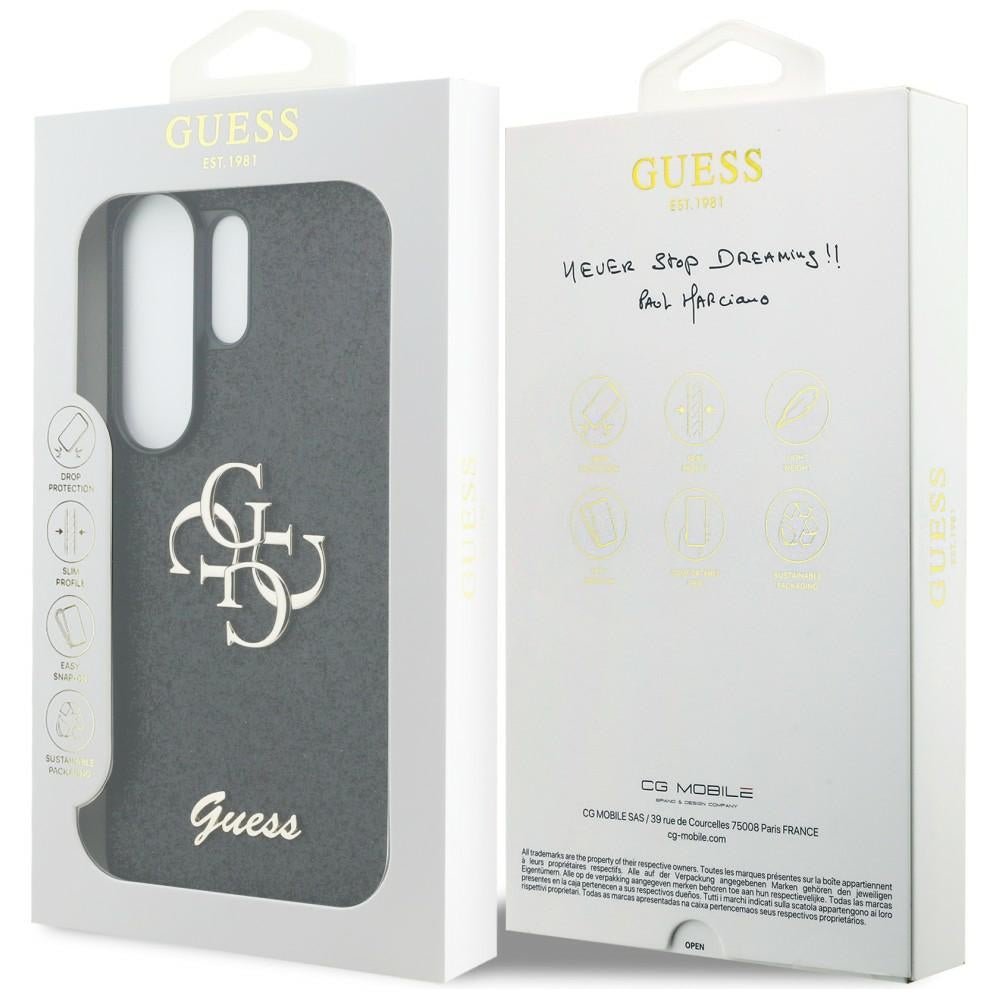 Guess Samsung Galaxy S26 Ultra - Σκληρή Θήκη Glitter με Πλαίσιο Σιλικόνης - Fixed Glitter Big 4G - Black