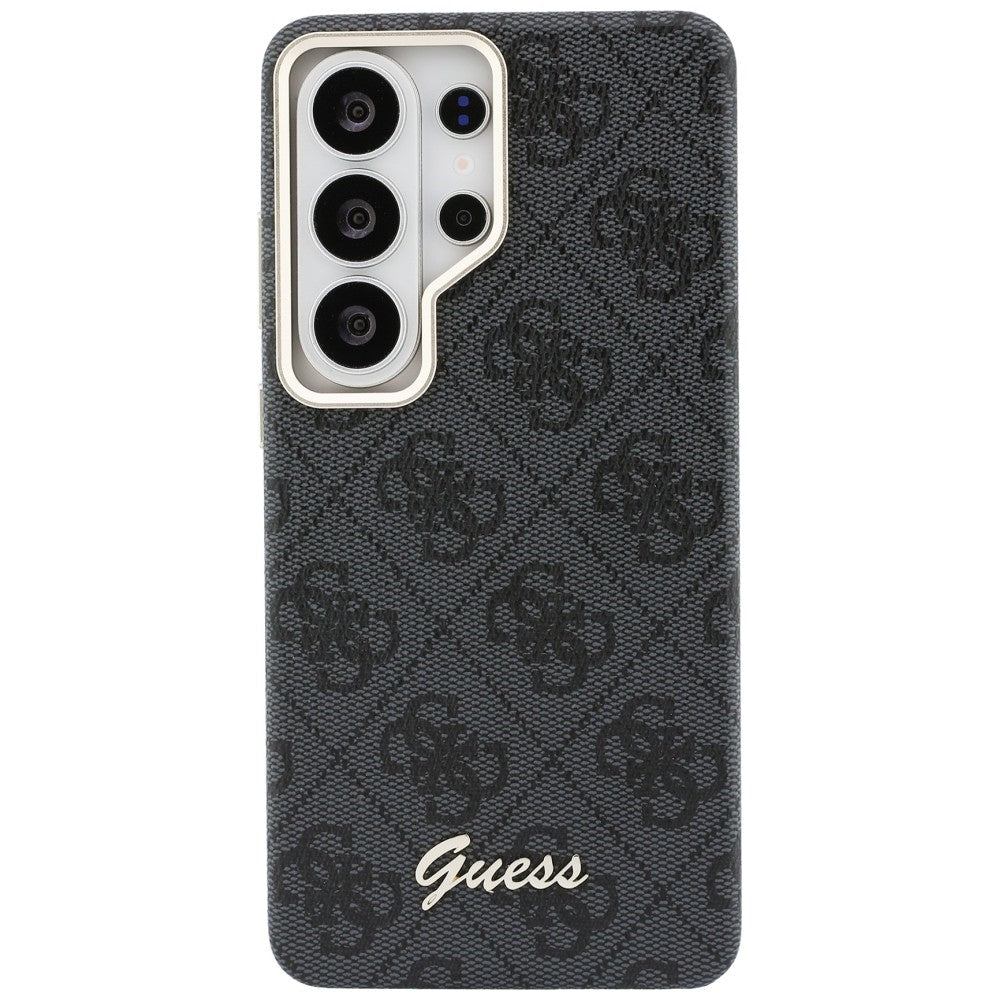 Guess Samsung Galaxy S26 Ultra - Σκληρή Θήκη με Επένδυση Συνθετικού Δέρματος - 4G Script MagSafe - Black