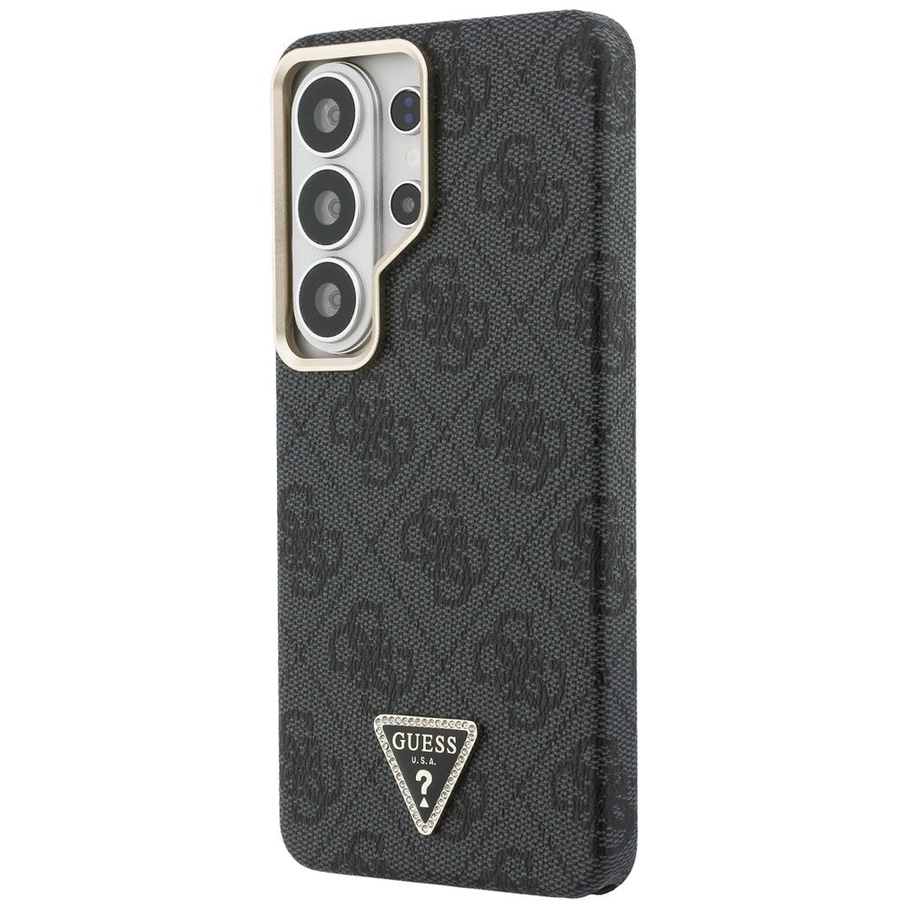 Guess Samsung Galaxy S26 Ultra - Σκληρή Θήκη με Επένδυση Συνθετικού Δέρματος - 4G Triangle Logo MagSafe - Black