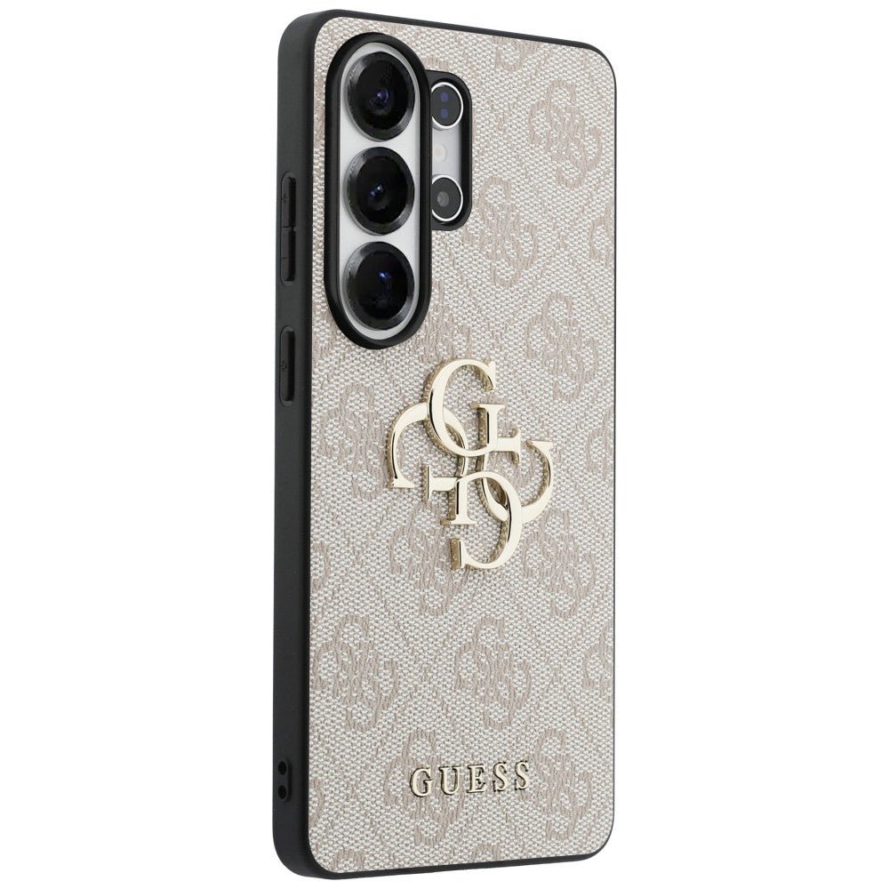 Guess Samsung Galaxy S26 Ultra - Σκληρή Θήκη με Πλαίσιο Σιλικόνης και Επένδυση Συνθετικού Δέρματος - 4G Big Metal Logo - Pink