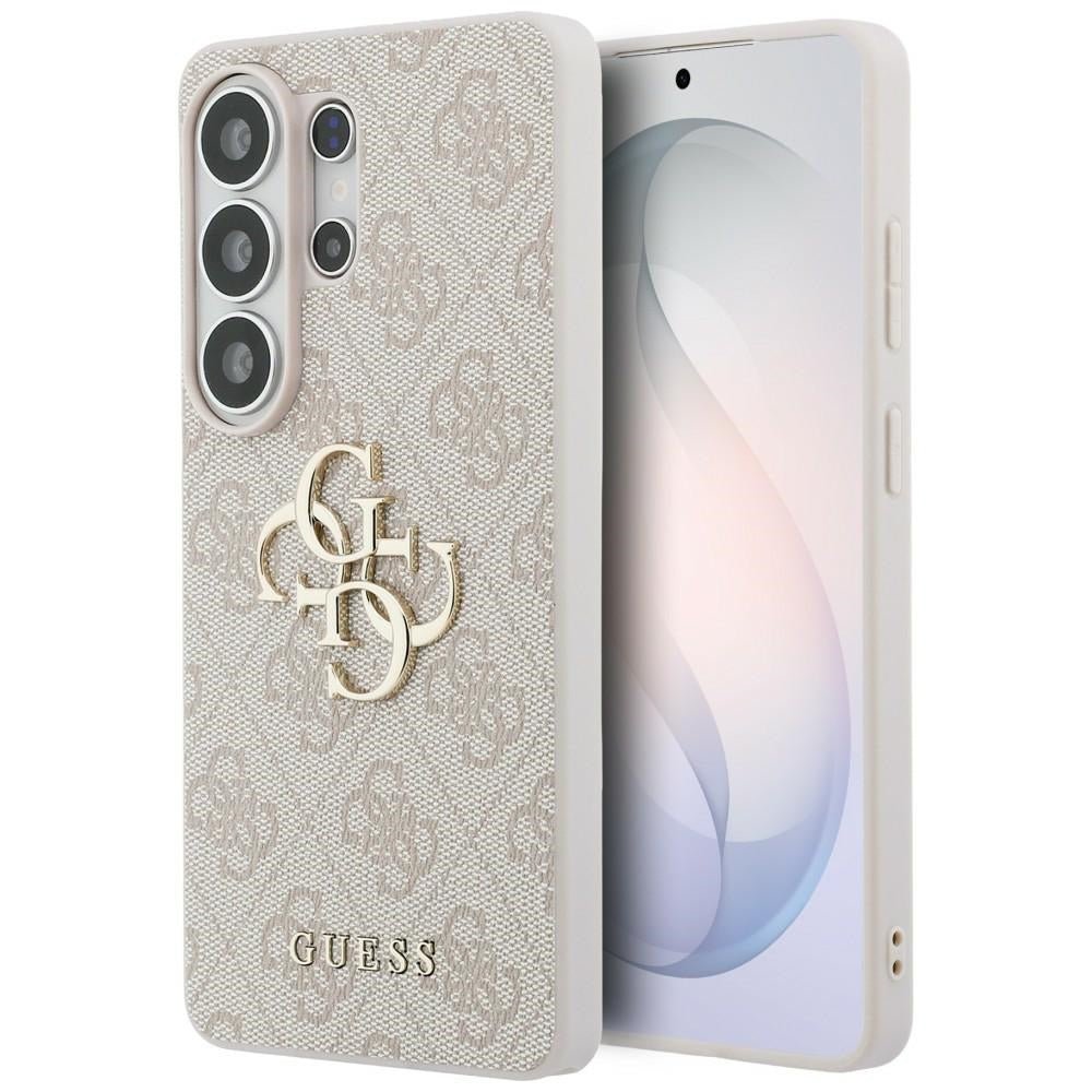Guess Samsung Galaxy S26 Ultra - Σκληρή Θήκη με Πλαίσιο Σιλικόνης και Επένδυση Συνθετικού Δέρματος - 4G Big Metal Logo - Pink