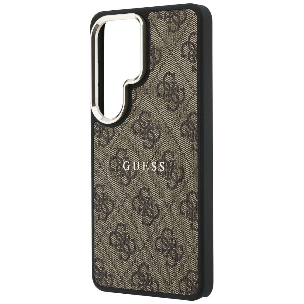 Guess Samsung Galaxy S26 Ultra - Σκληρή Θήκη με Πλαίσιο Σιλικόνης και MagSafe - 4G Embossed Ring - Brown